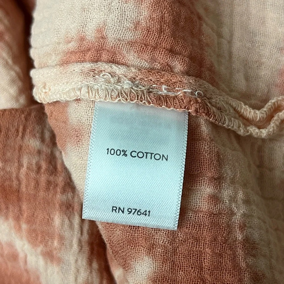 Pure Jill Blouse Women XS Boxy Tie-Dyed Tunic Gauze Slub Knit Lagenlook Boho - Picture 8 of 11